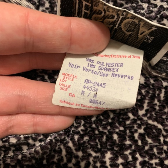 Vintage Gray Velvet Leopard Shirt Medium Jessica Petites - Picture 4 of 5